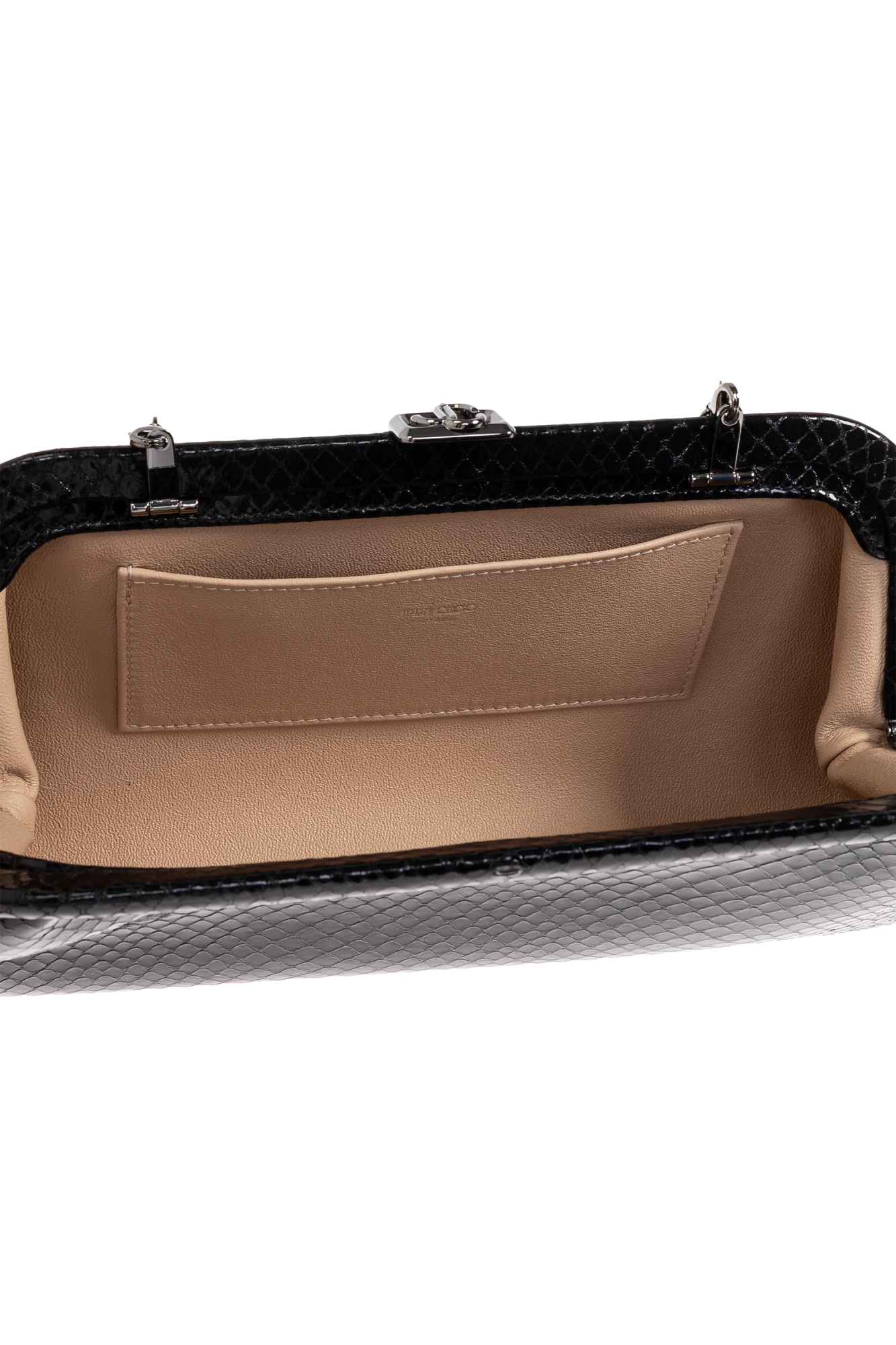 【関税&送料込】Jimmy Choo Black Leather Skylar Clutch Black Clutch bag 